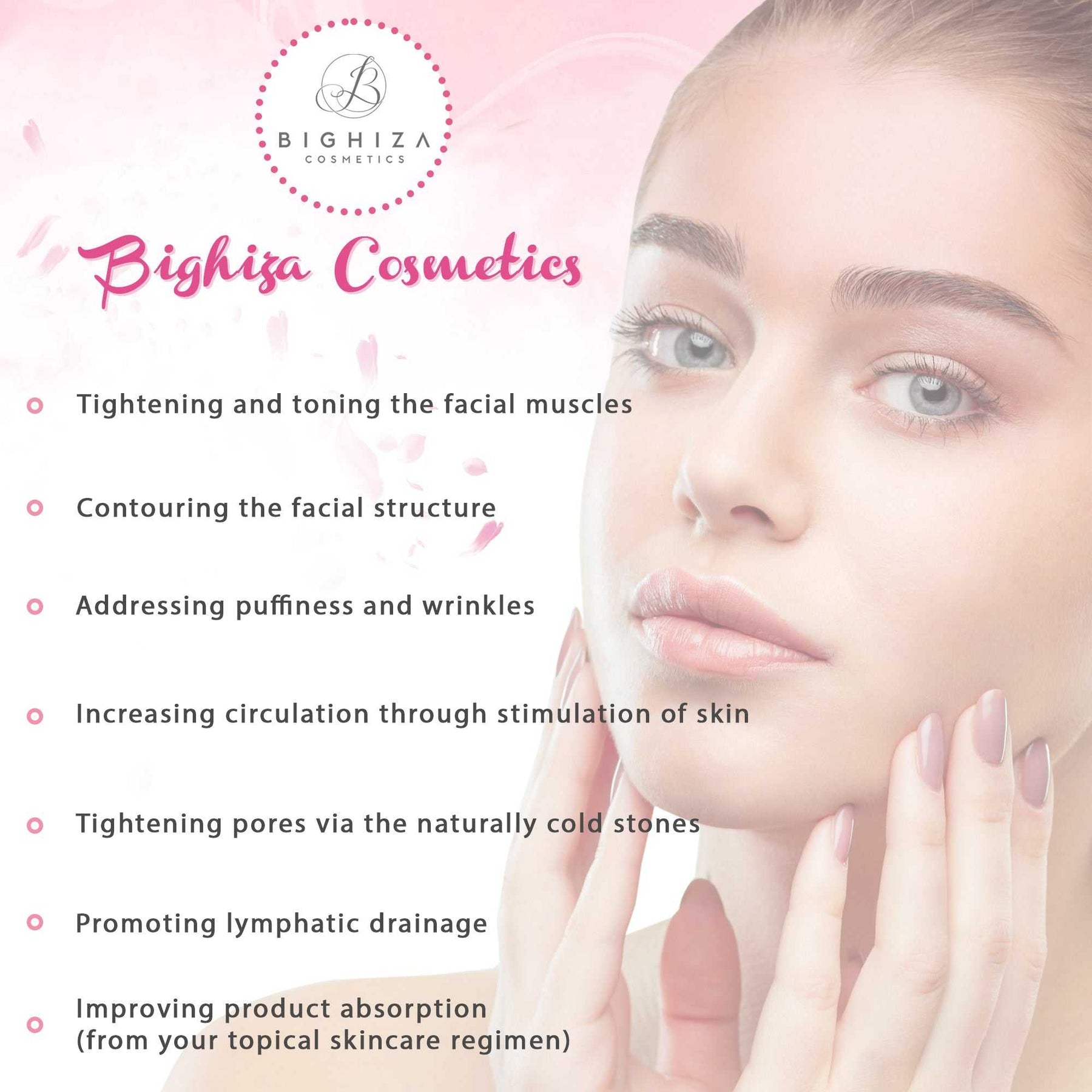 Gua Sha Face Roller Tool Set Pink Rose Quartz Jade Roller and Gua Sha Face Roller Tool Set