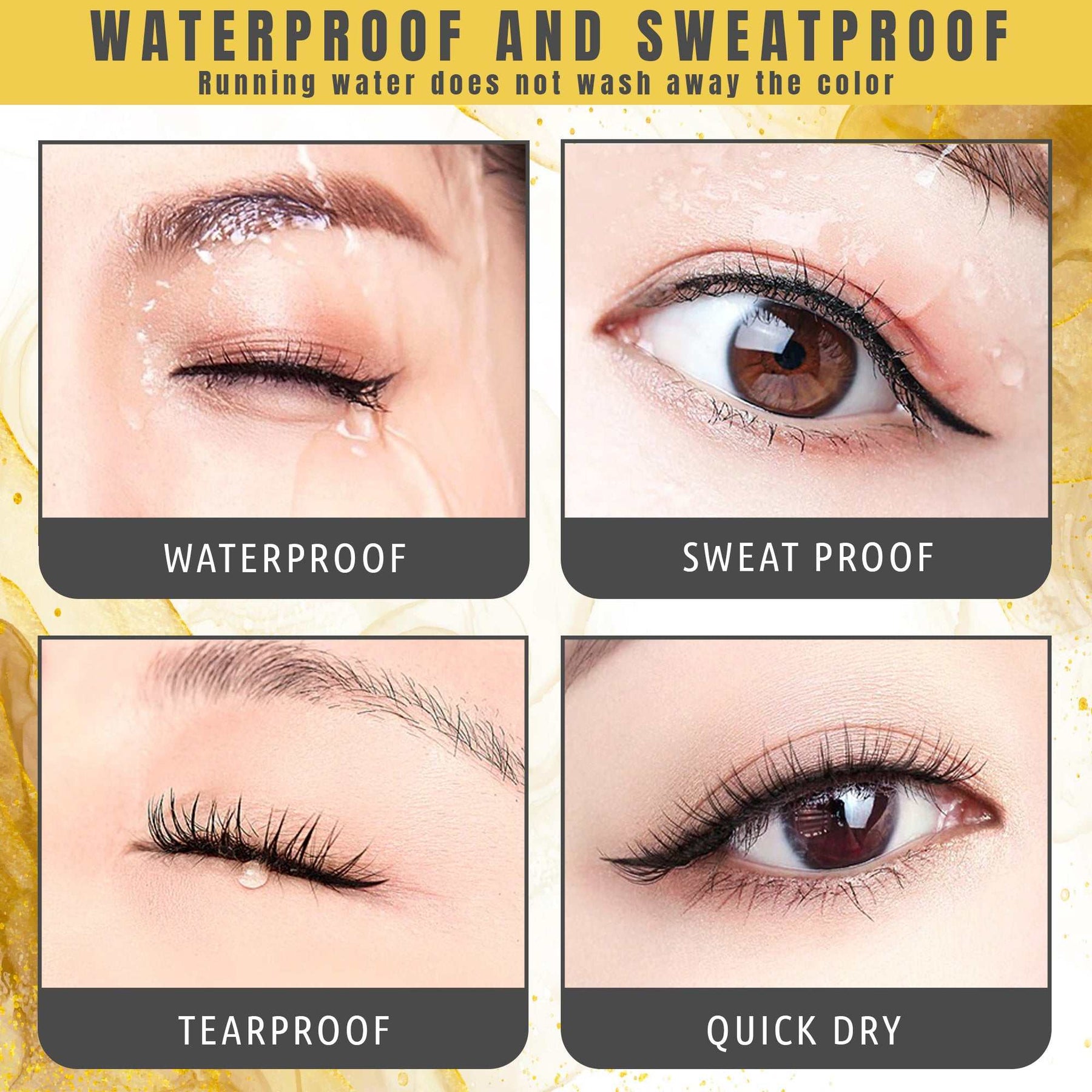 Liquid Eyeliner - Perfect & Precise Felt-Tipped Water-Proof - Black Eyebrow Pencil