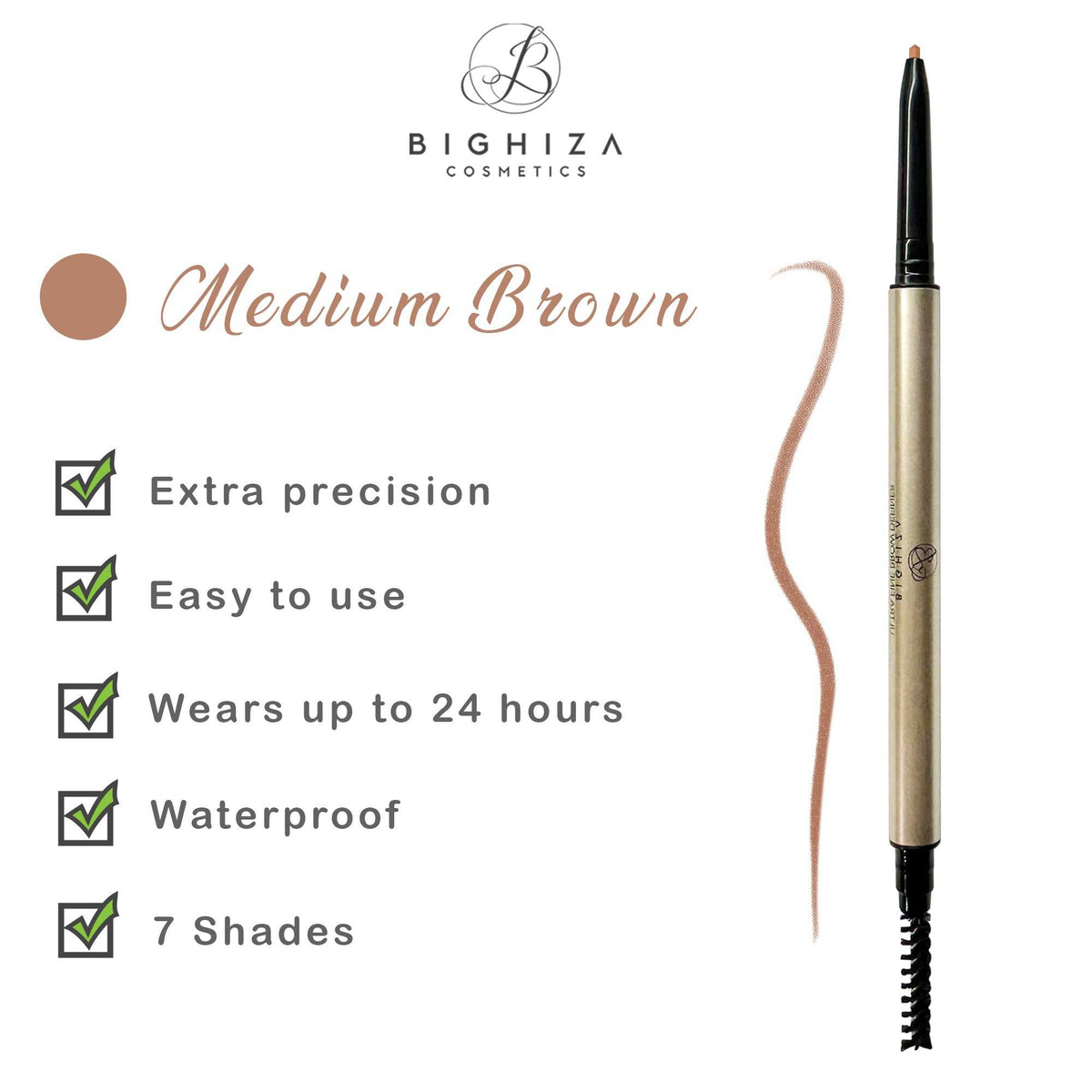 Ultra Fine Eyebrow Pencil -Perfect Definer Eyebrow Pencil-Medium Brown