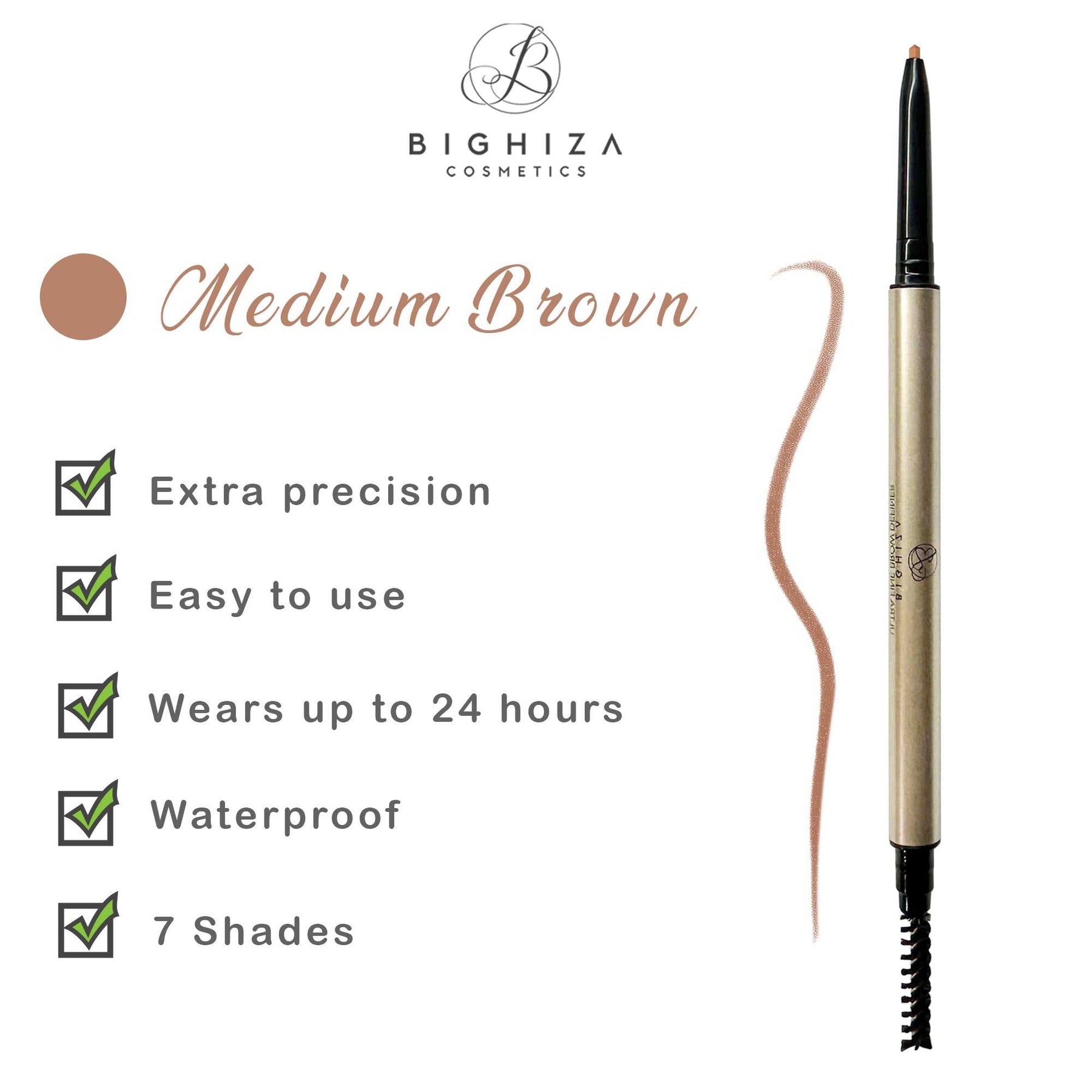 Ultra Fine Eyebrow Pencil -Perfect Definer Eyebrow Pencil-Medium Brown