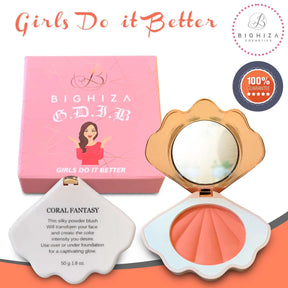 Matte Pressed Blush -Super-Blendable Oil-Free Formula - Coral Fantasy  Matte Pressed Blush (Coral Fantasy)