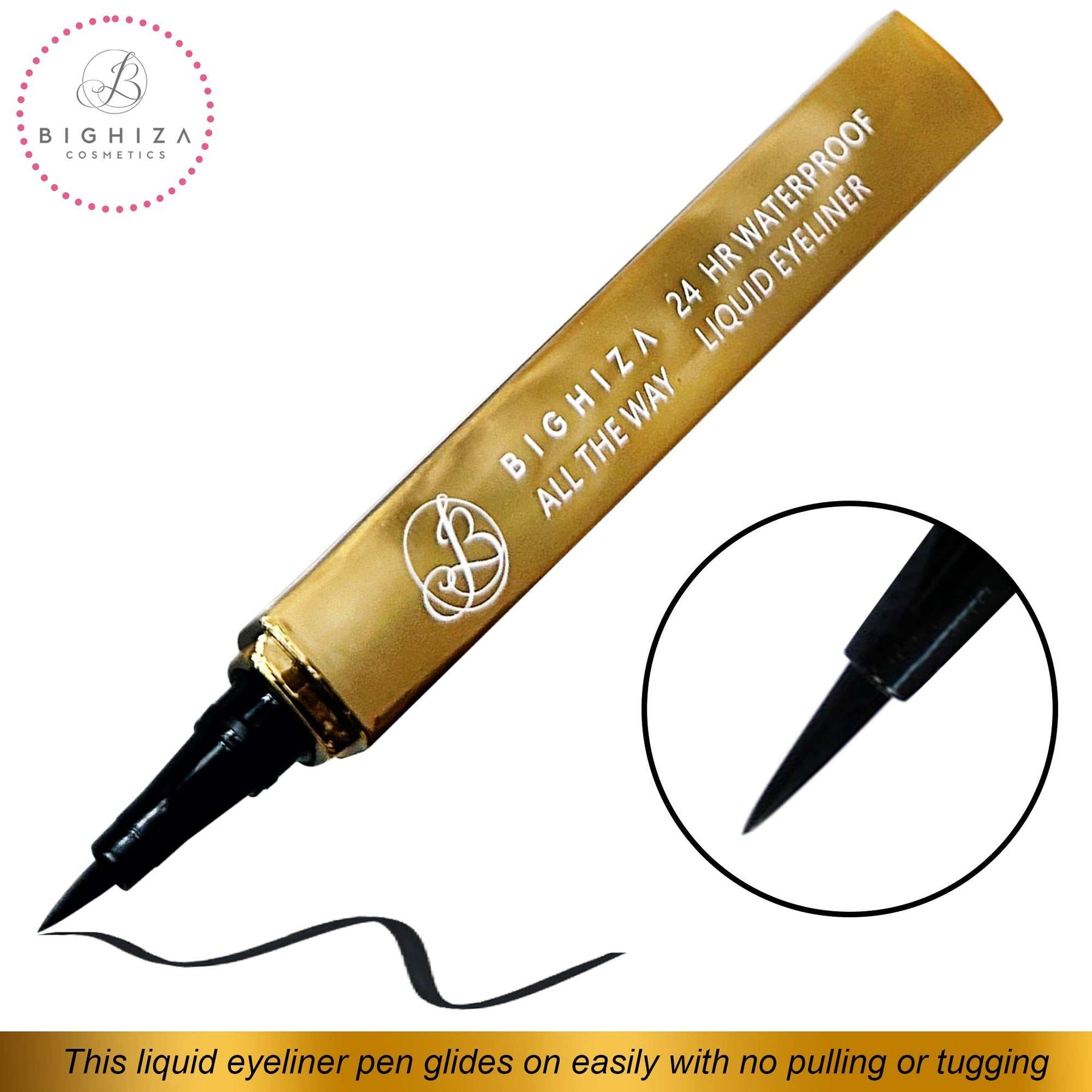 Liquid Eyeliner - Perfect & Precise Felt-Tipped Water-Proof - Black Eyebrow Pencil