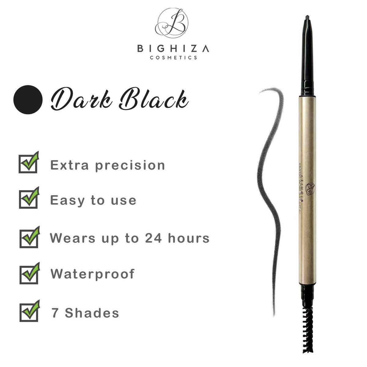 Ultra Fine Eyebrow Pencil - Perfect Definer Eyebrow Pencil -Dark Black