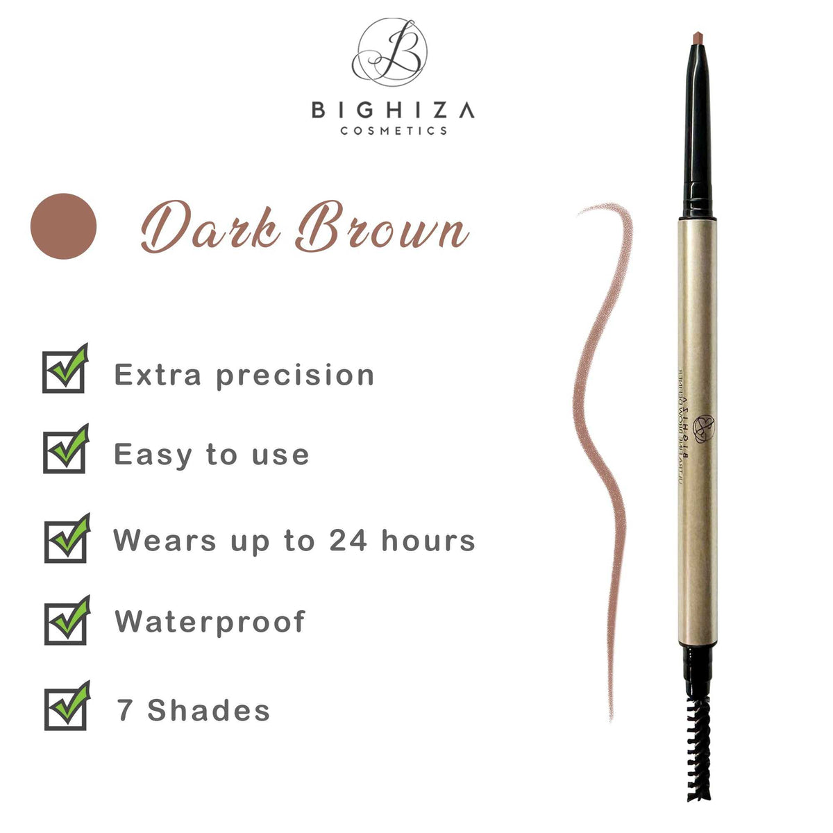 Ultra Fine Eyebrow Pencil - Perfect Definer Eyebrow Pencil -Dark Brown